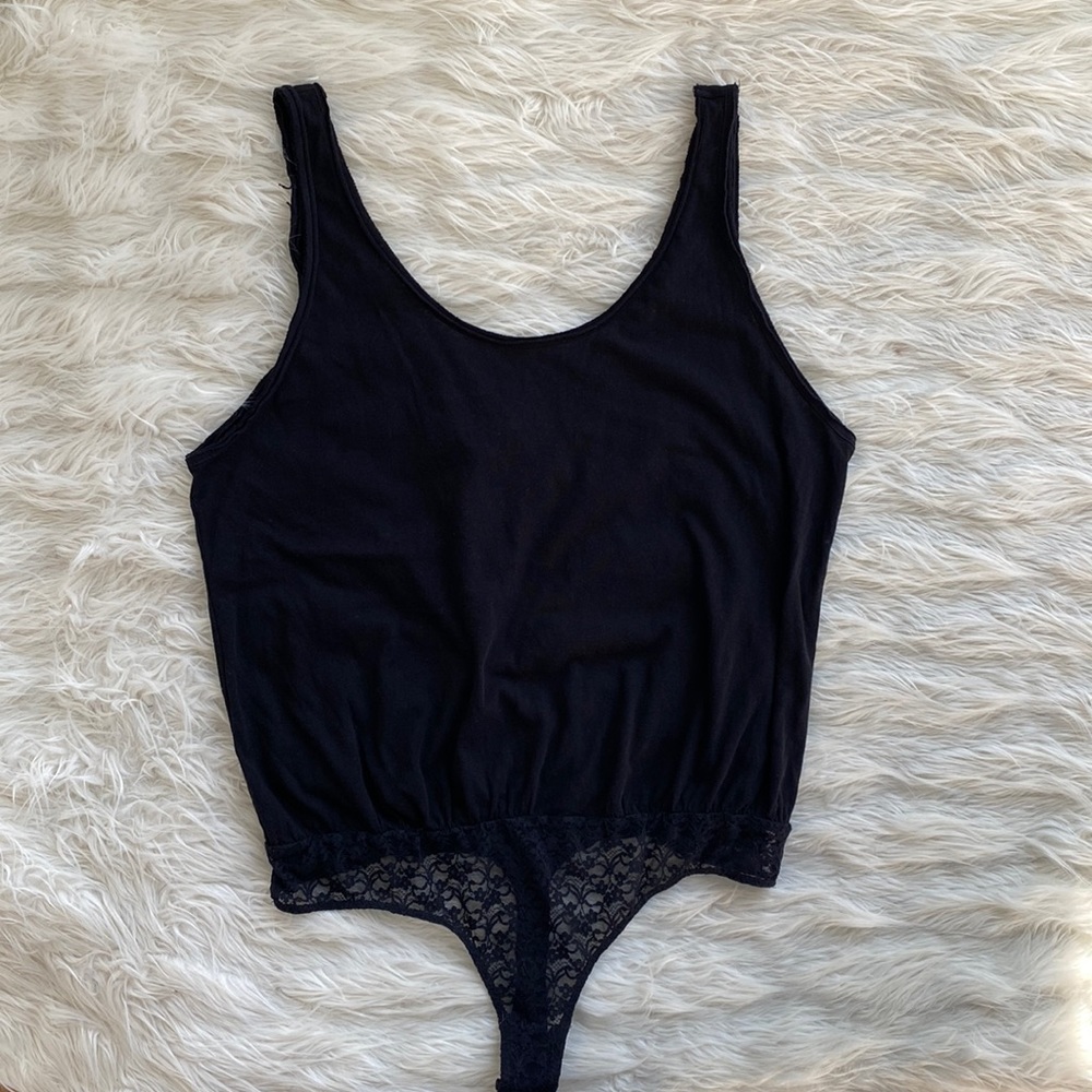 Free People | Sydney Lace Contrast Bodysuit - Picture 3 of 15